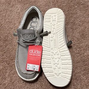 Hey Dude Light Gray Knit Shoes